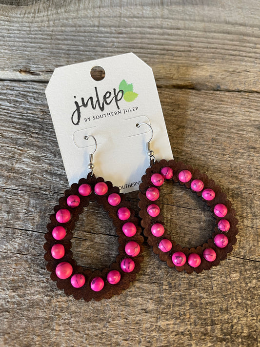 The Janie Earring - Fuschia