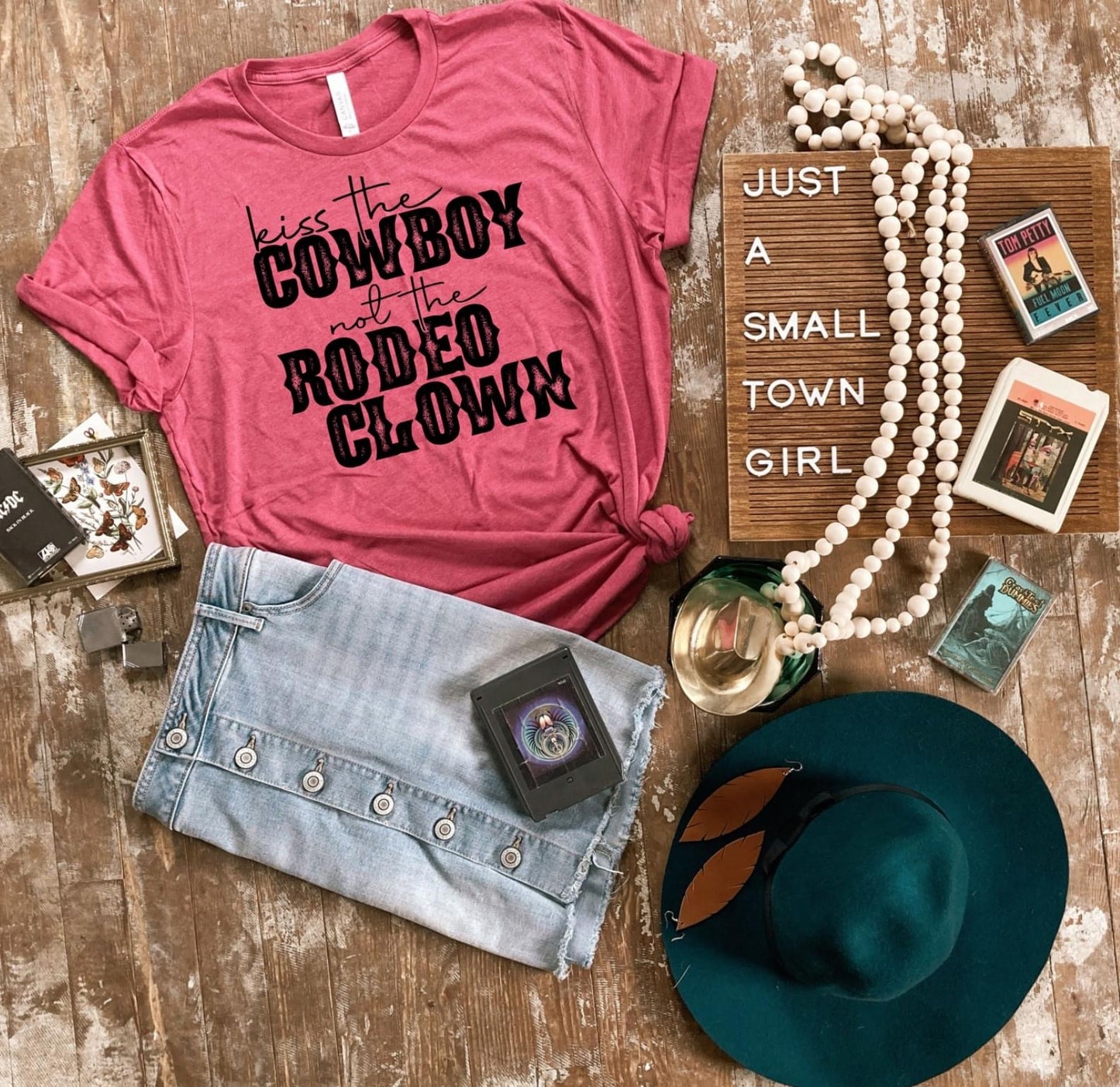PREORDER - Kiss the Cowboy Not the Rodeo Clown Soft Boutique Tee