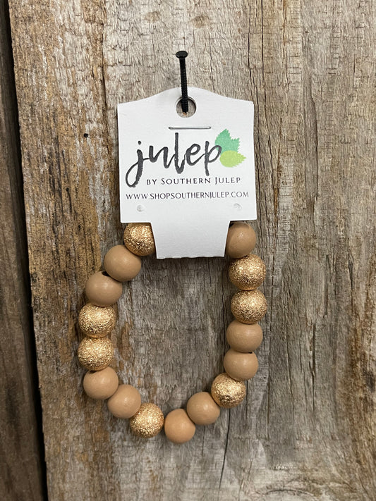 The Brynn Bracelet - Taupe/Gold