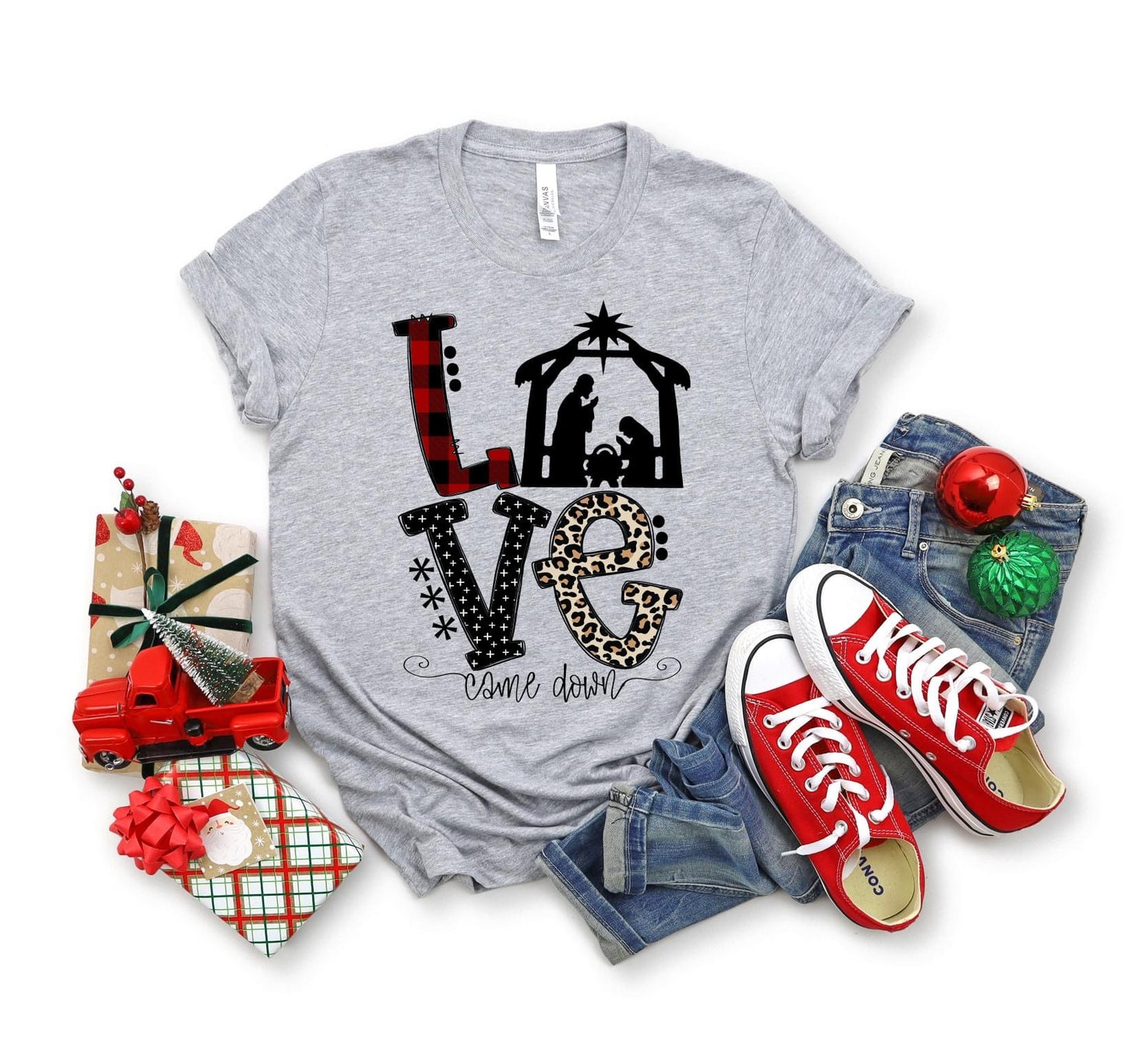 PREORDER - Love Came Down Christmas SS Boutique Soft Tee