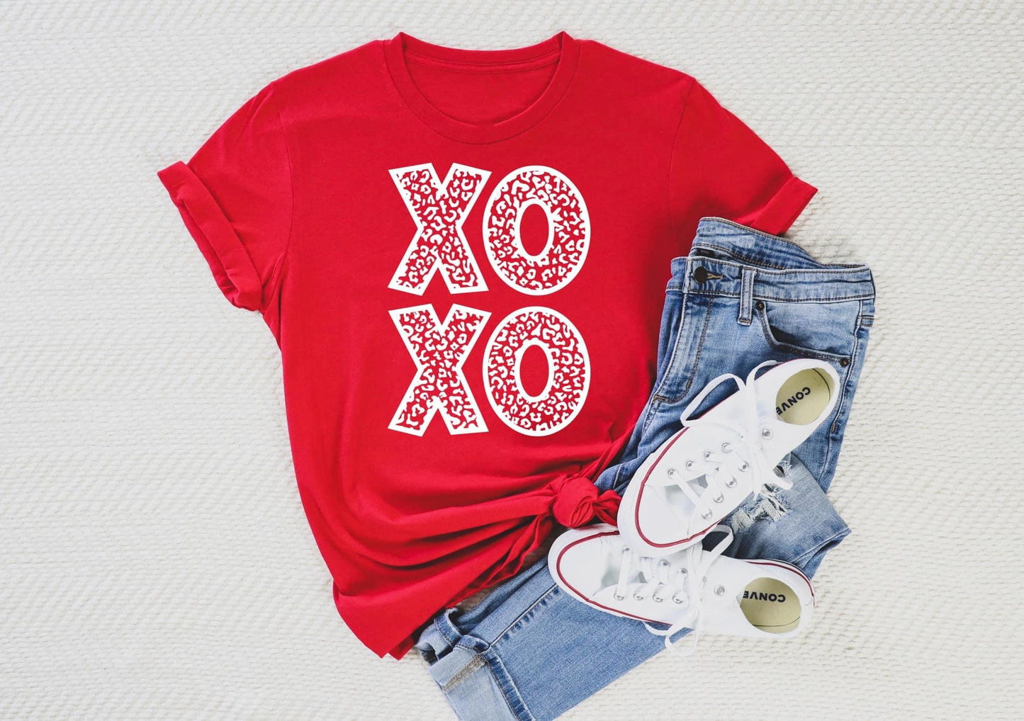 PREORDER - XOXO Stacked Leopard Print Soft Boutique Tee