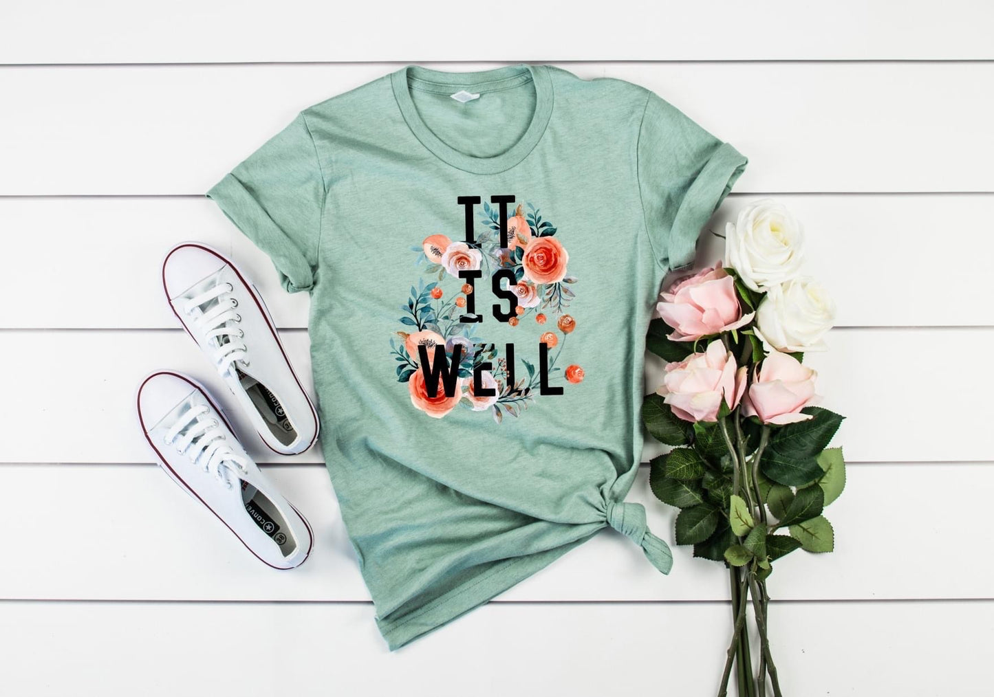 PREORDER - It Is Well Floral Soft Boutique Tee