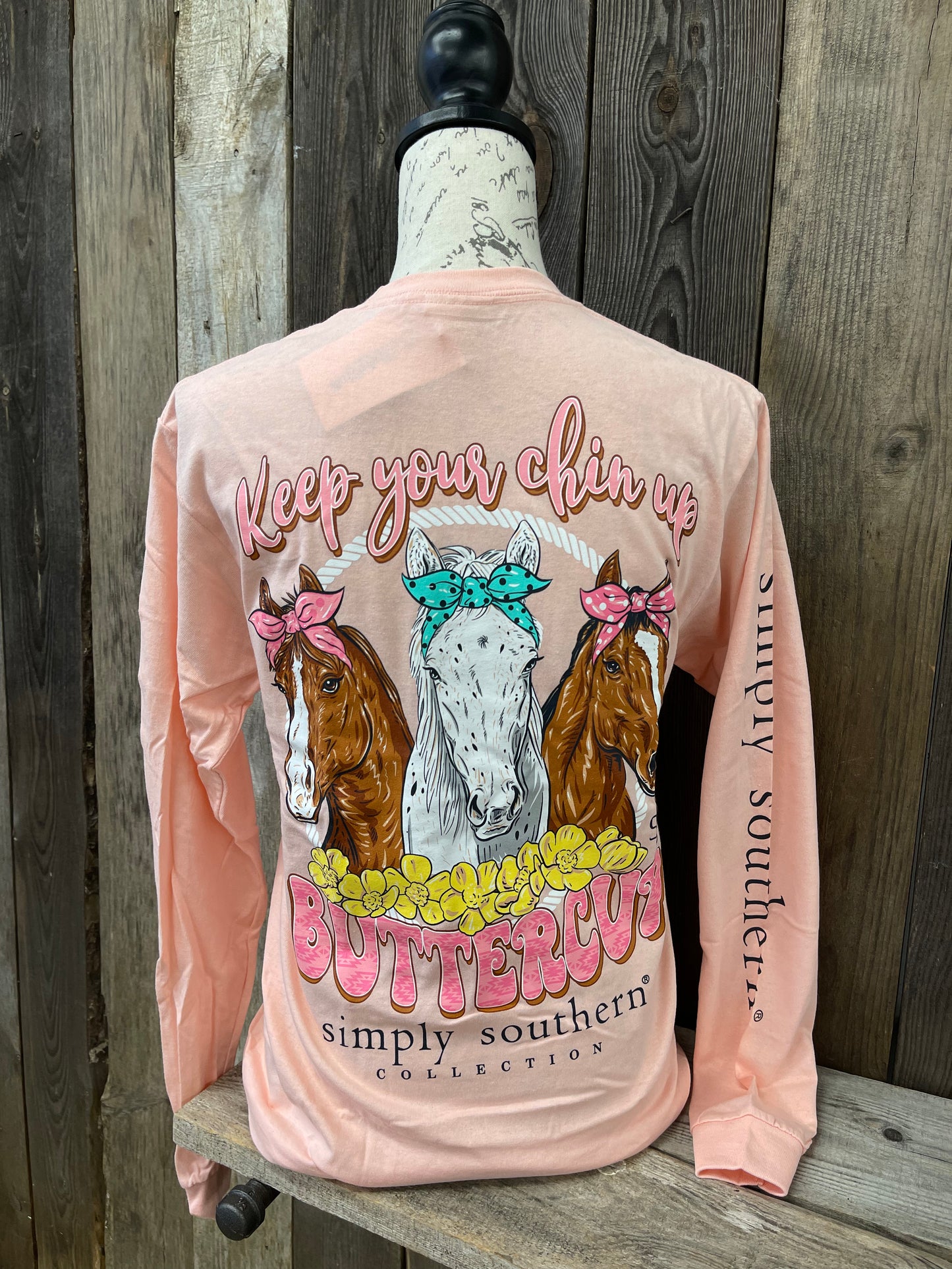 Simply Southern - Chin Up Buttercup Long Sleeve Tee