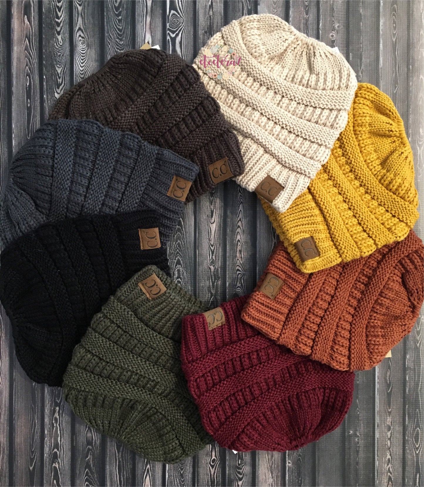 CC Beanie Messy Bun Beanies - Solid Colors - MB20