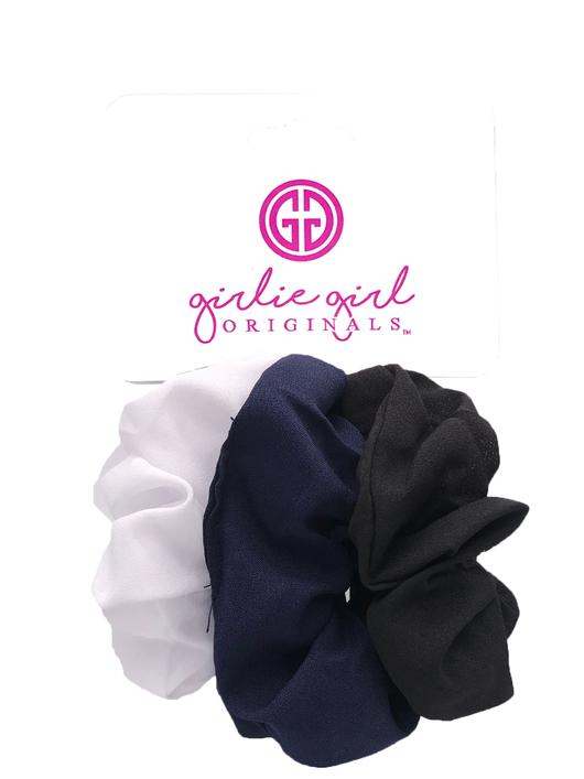 Girlie Girl Originals Pack of 3 Assorted Solid Color Hair Scrunchies - SCR7