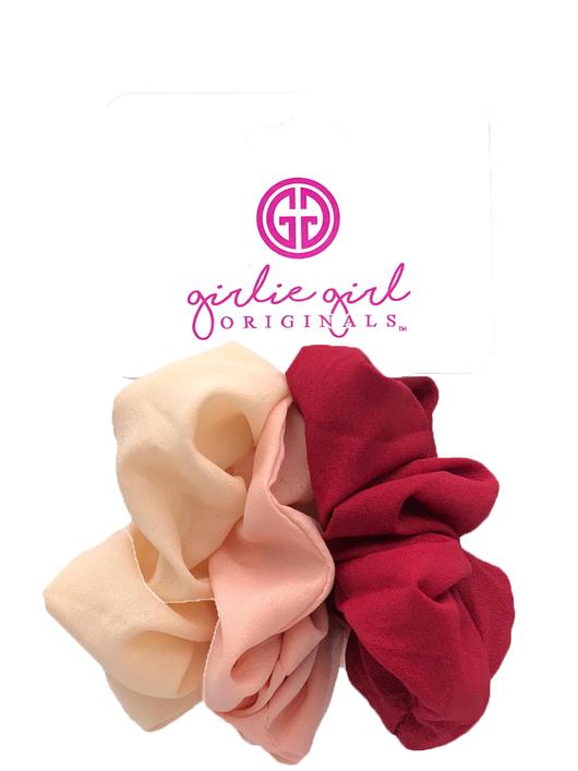 Girlie Girl Originals Pack of 3 Assorted Hair Scrunchies - Solid Colors - SCR5