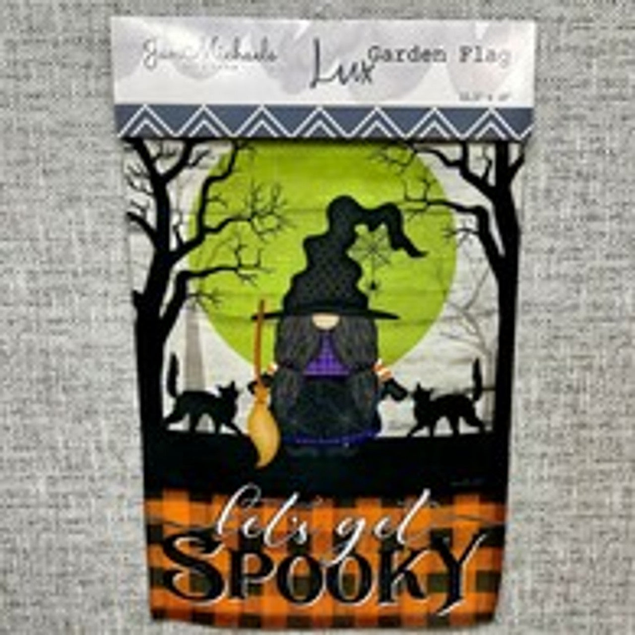 FINAL SALE - Let's Get Spooky Halloween Lux Garden Flag