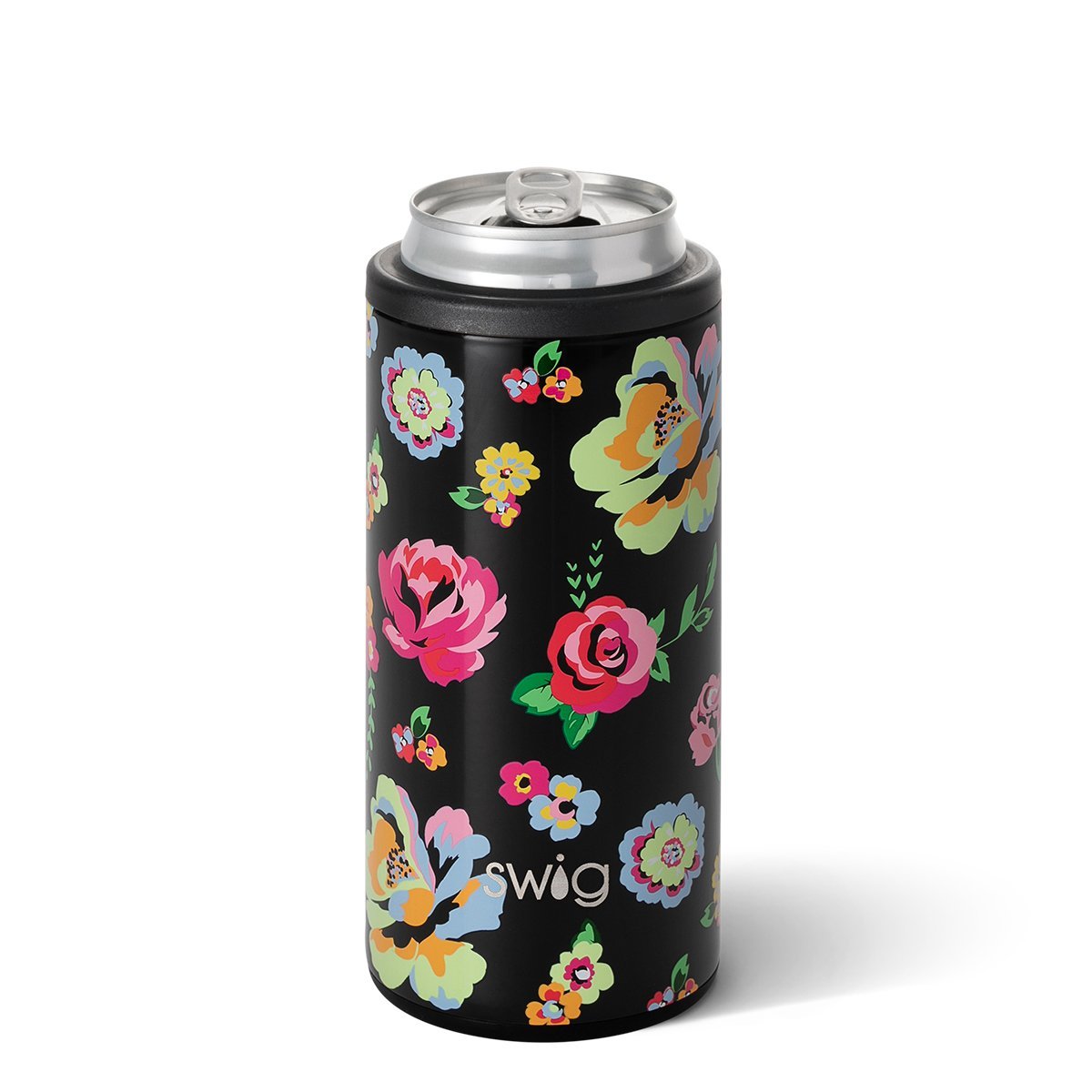 Swig Life 12 oz. Insulated Skinny Can Cooler - Fleur Noir